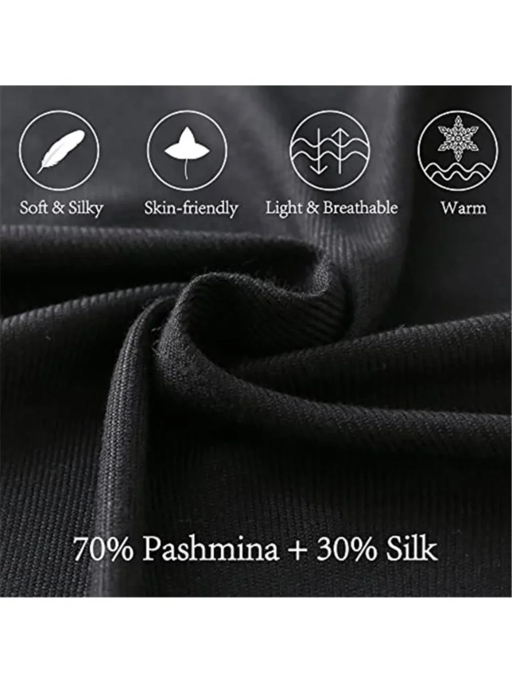 Soft Silky Pashmina Shawl Wraps Solid Colors Scarf for Wedding Evening Dresses